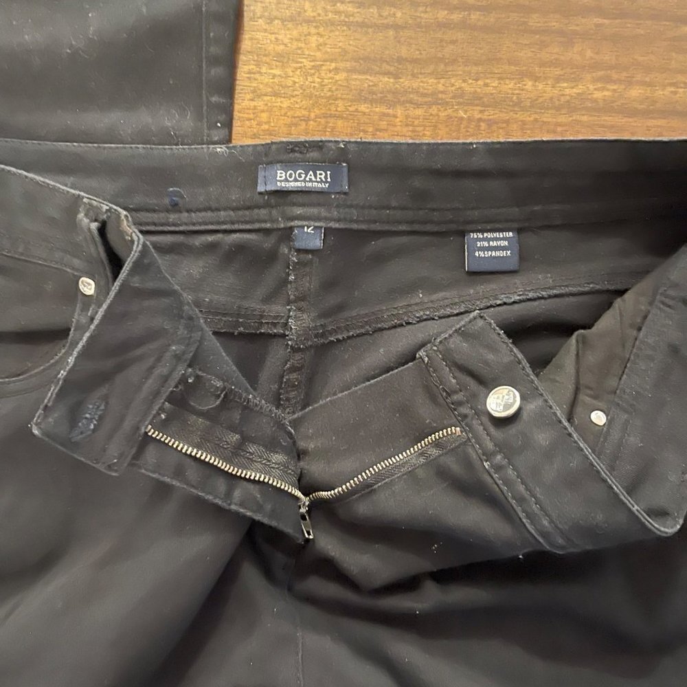 Bogari Women's Skinny Jeans in Black Size 12 gem details 5 pocket - Picture 6 of 13